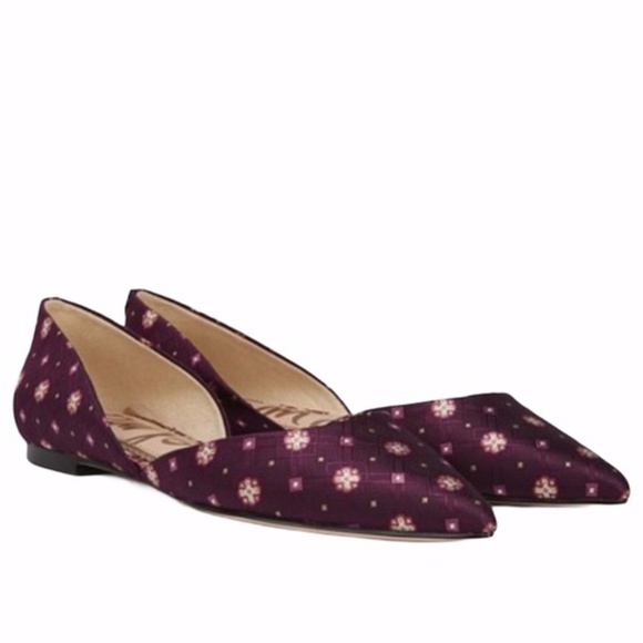 NEW Sam Edelman Purple Rodney Brocade D’orsay Flats PURPLE - Picture 1 of 6
